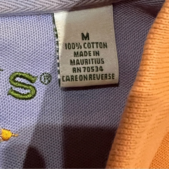 Orvis Men's Pink Orange Golf Shirt Size M Arm Gussets Short Sleeve 3 Button - Picture 8 of 12